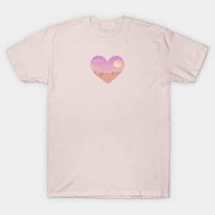 Desert Sunset Heart T-Shirt